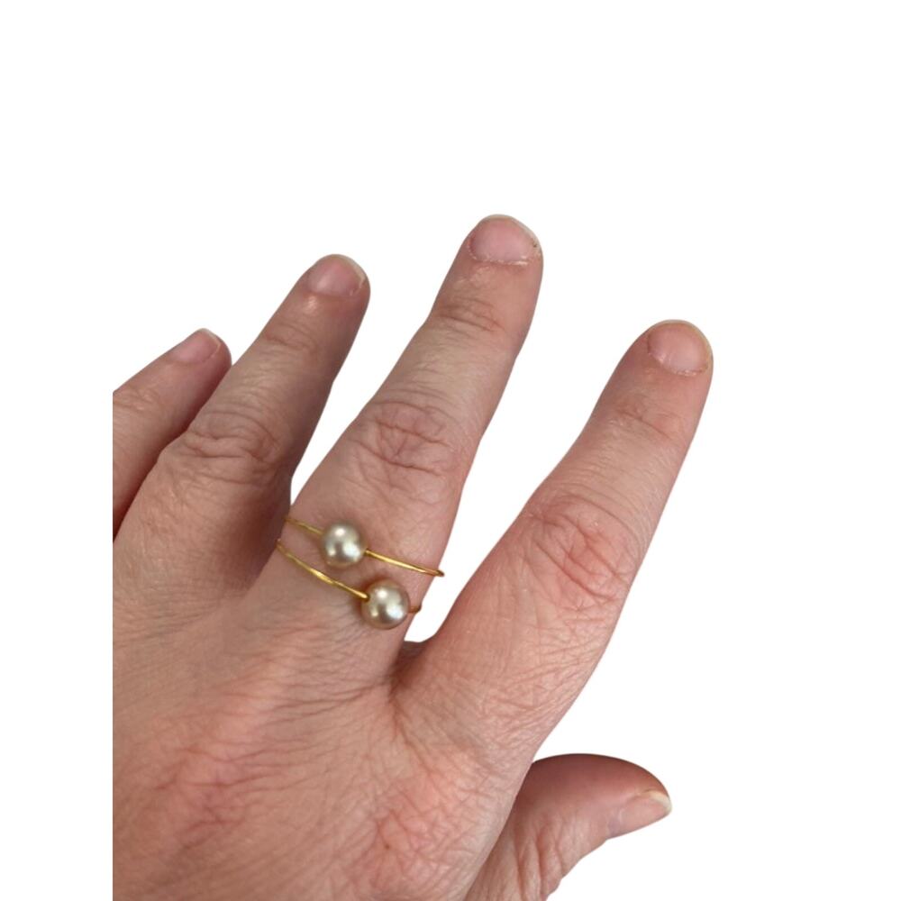 wire ring size 8 gold tone